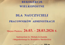 Zaproszenie na rekolekcje wielkopostne dla nauczycieli i pracowników administracji