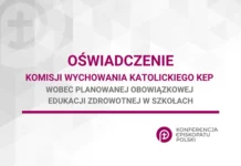 Oświadczenia Komisji Wychowania Katolickiego KEP wobec planowanej obowiązkowej Edukacji zdrowotnej w szkołach