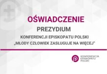 Oświadczenie Prezydium KEP „Młody człowiek zasługuje na więcej”
